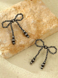Western Beaded Bow Knot Necklace with Matching Earrings