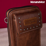 Montana West Studded Cell Phone Crossbody with Coin Purse (5 Color Choices)