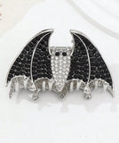HALLOWEEN - Rhinestone Bat Silver-Tone Hair Claw