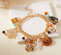 Halloween - Charm Necklace Set with Bonus Bracelet