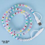 4 in 1 Beaded Data/Charging Cable (Lots of Options)