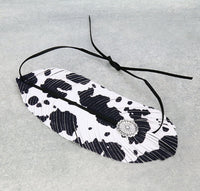 Western Concho Feather Hat Band (Leopard or Cow Print)