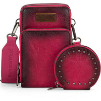 Montana West Studded Cell Phone Crossbody with Coin Purse (5 Color Choices)