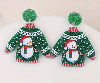 Christmas Ugly Sweater Earrings (3 Choices)