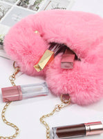 Cute Heart-Shaped Fluffy Crossbody Bag with Bonus Earrings & Keychain (3 Color Choices)