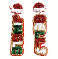 CHRISTMAS - Santa Baby or Jingle Bells Seed Bead Earrings