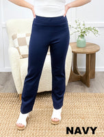Dear Scarlett Women's Solid Straight Leg Magic Pants (Size 3XL Only) (7 Color Choices)