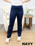 Dear Scarlett Women's Solid Straight Leg Magic Pants (Size 3XL Only) (7 Color Choices)
