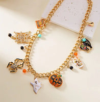 Halloween - Charm Necklace Set with Bonus Bracelet