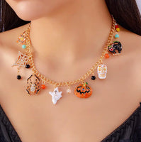 Halloween - Charm Necklace Set with Bonus Bracelet