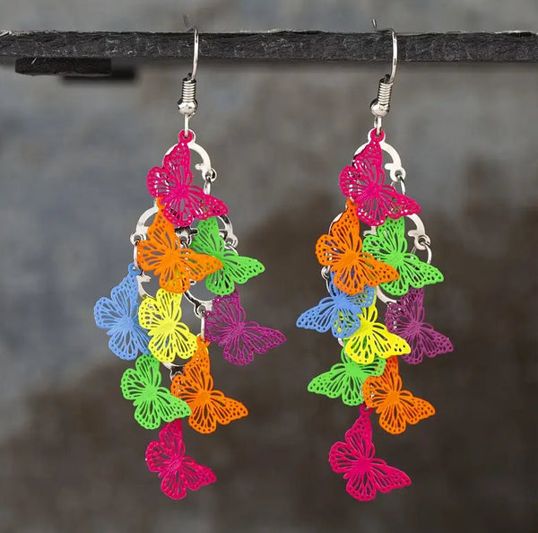 Colorful Butterfly Dangle Earrings