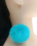 LARGE Pom Pom Earrings (5 Color Choices)