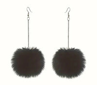 LARGE Pom Pom Earrings (5 Color Choices)