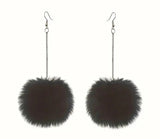 LARGE Pom Pom Earrings (5 Color Choices)