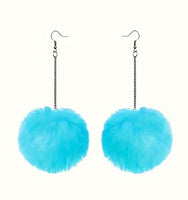 LARGE Pom Pom Earrings (5 Color Choices)