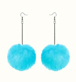 LARGE Pom Pom Earrings (5 Color Choices)