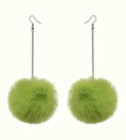 LARGE Pom Pom Earrings (5 Color Choices)