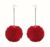 LARGE Pom Pom Earrings (5 Color Choices)