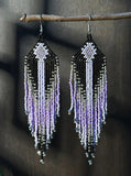 Boho-Chic Beaded Long Tassel Earrings (3 Color Choices)