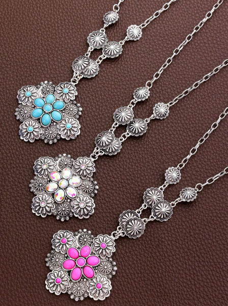 Western - Diamond Shaped (Quad) Necklaces (3 Colors Available)