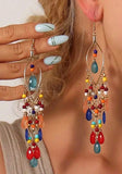 Elegant Bohemian Long Drop Earrings (5 Color Choices)