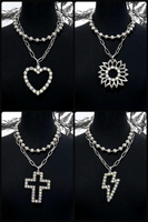 Western BOUJEE Layered Necklace with Matching Earrings (4 Choices Available)