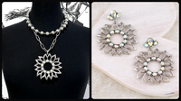Western BOUJEE Layered Necklace with Matching Earrings (4 Choices Available)