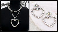 Western BOUJEE Layered Necklace with Matching Earrings (4 Choices Available)