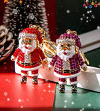 Christmas - Santa Rhinestone Keychain/Purse Charm (2 Color Options)