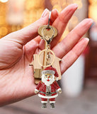 Christmas - Santa Rhinestone Keychain/Purse Charm (2 Color Options)