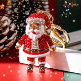 Christmas - Santa Rhinestone Keychain/Purse Charm (2 Color Options)