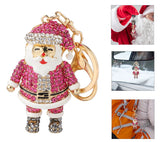 Christmas - Santa Rhinestone Keychain/Purse Charm (2 Color Options)