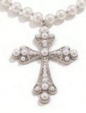 Elegant Pearl Cross Necklaces (3 Color Options)