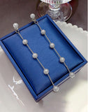 Delicate Pearl Chain Earrings (Gold or Silver)