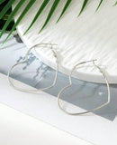 Heart Shaped Hoop Earrings (Available in Goldtone or Silvertone)
