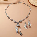 Gothic Hand Bone Necklace Set