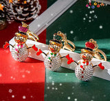 Christmas - Snowman Rhinestone Keychain/Purse Charm (3 Color Options)
