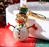 Christmas - Snowman Rhinestone Keychain/Purse Charm (3 Color Options)