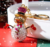 Christmas - Snowman Rhinestone Keychain/Purse Charm (3 Color Options)