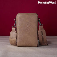 Montana West Studded Cell Phone Crossbody with Coin Purse (5 Color Choices)