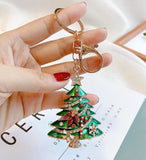Christmas - Christmas Tree Rhinestone Key Chain/Purse Charm