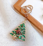 Christmas - Christmas Tree Rhinestone Key Chain/Purse Charm