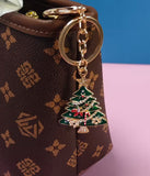 Christmas - Christmas Tree Rhinestone Key Chain/Purse Charm