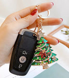 Christmas - Christmas Tree Rhinestone Key Chain/Purse Charm