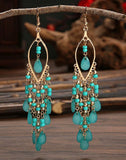 Elegant Bohemian Long Drop Earrings (5 Color Choices)