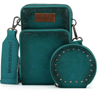 Montana West Studded Cell Phone Crossbody with Coin Purse (5 Color Choices)