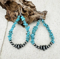 Western Turquoise & Navajo Pearl Necklaces with Coordinating Earrings