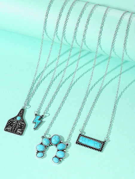 Western 4 Piece Necklace Set
