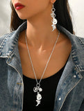 Western - Charms Necklace with Matching Earrings (Gold or Silver)
