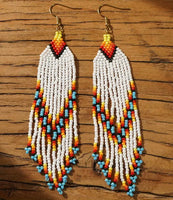 Boho-Chic Beaded Long Tassel Earrings (4 Color Choices)